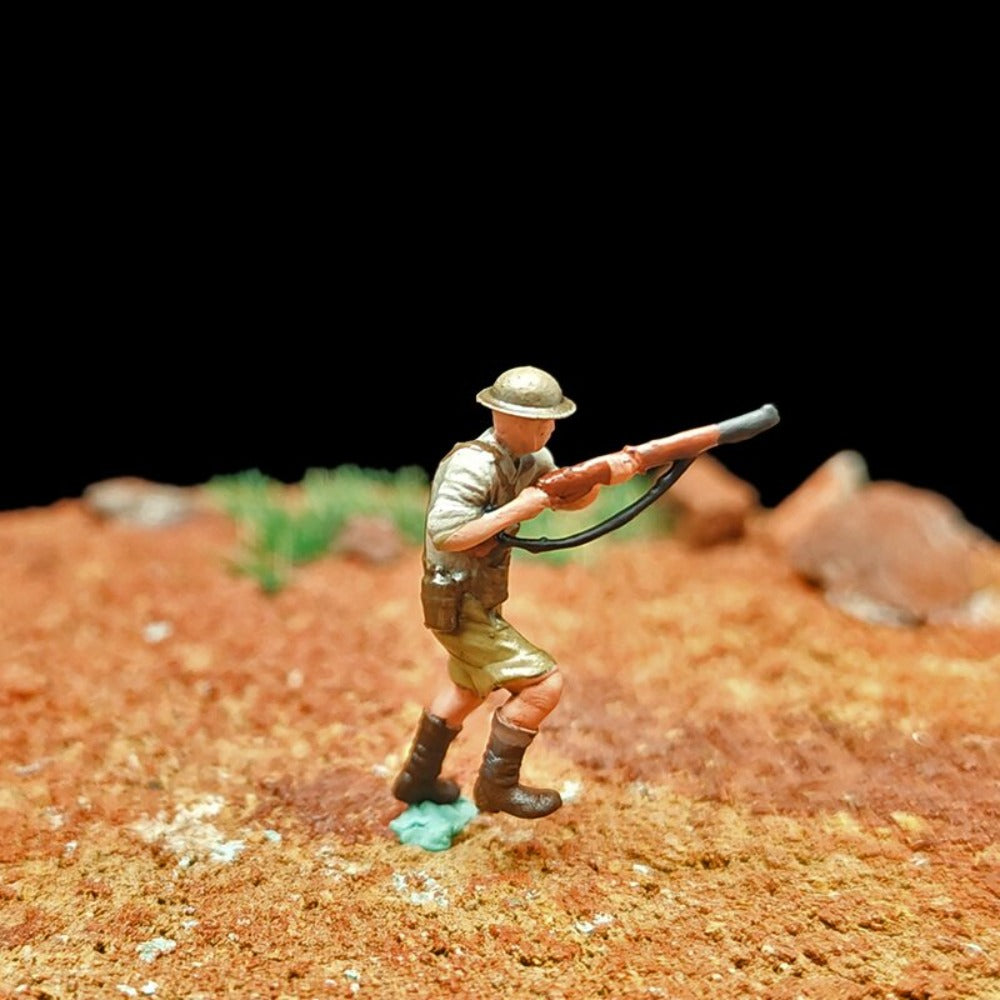 1/72 Scale WWII Soldiers Painted Figurines for Model Dioramas
