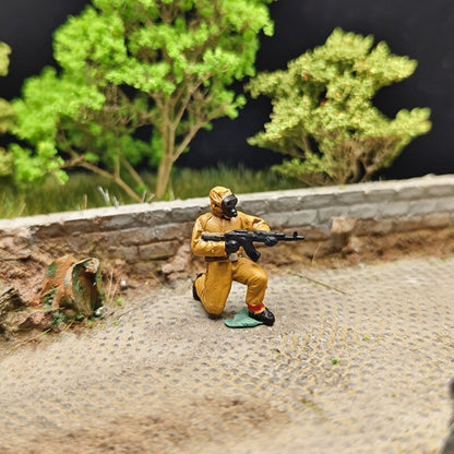 1/72 Scale Biochemical Soldiers Painted Figurines for Model Dioramas