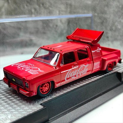 1/64 Scale 1973 Chevrolet Cheyenne Super 30 Coca-Cola Truck with Turbo Wing Diecast Model Car
