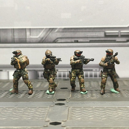 1/72 Scale SWAT Team Soldiers Painted Figures for Model Dioramas
