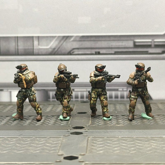 1/72 Scale SWAT Team Soldiers Painted Figures for Model Dioramas