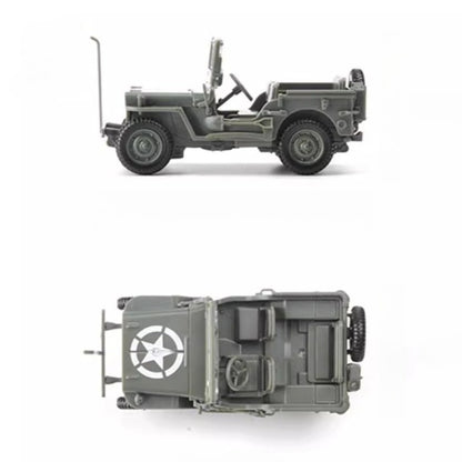 1/48 Scale Willys MB Jeep US Military Utility Vehicle Pre-built Plastic Collectible Model