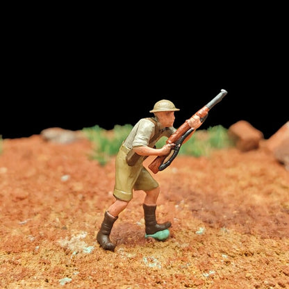 1/72 Scale WWII Soldiers Painted Figurines for Model Dioramas