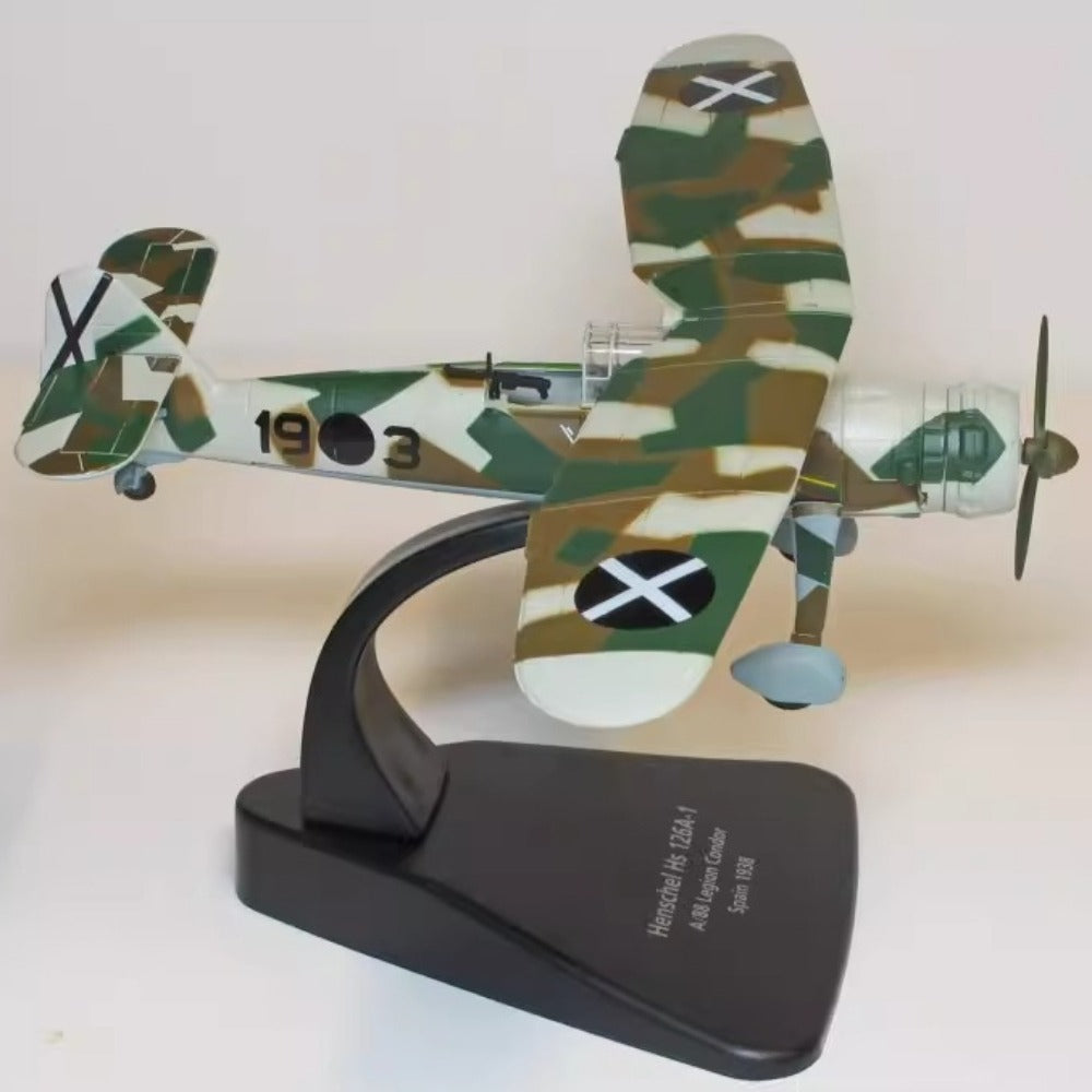 1/72 Scale Henschel Hs 126 German Reconnaissance Observation Aircraft Diecast Model