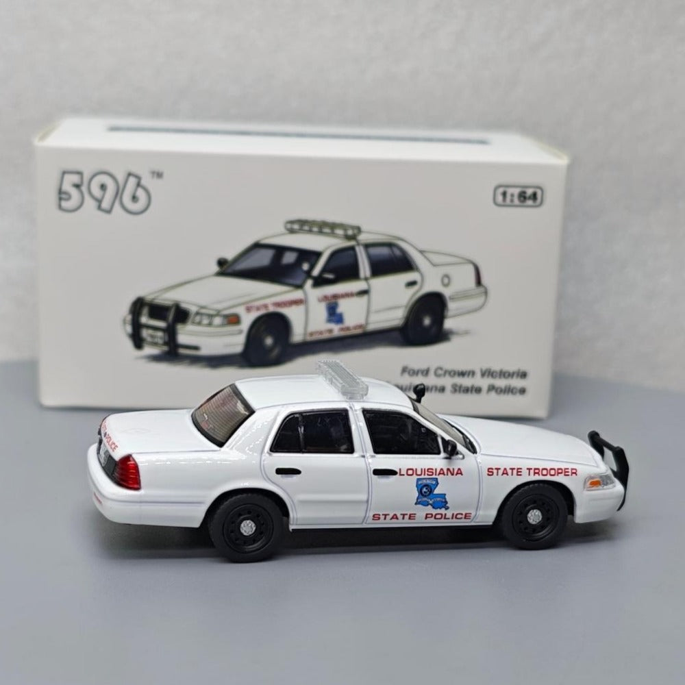 1/64 Scale Ford Crown Victoria Louisana State Trooper Police Car Diecast Model
