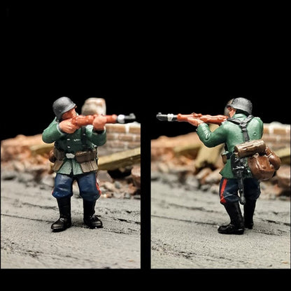 1/72 Scale WWII German Soldiers Painted Figures Set for Model Dioramas