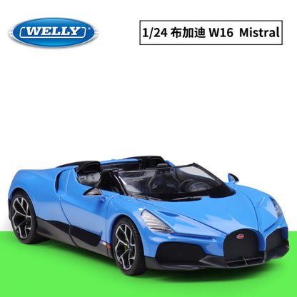 1/24 Scale Bugatti W16 Mistral Sports Car Diecast Model