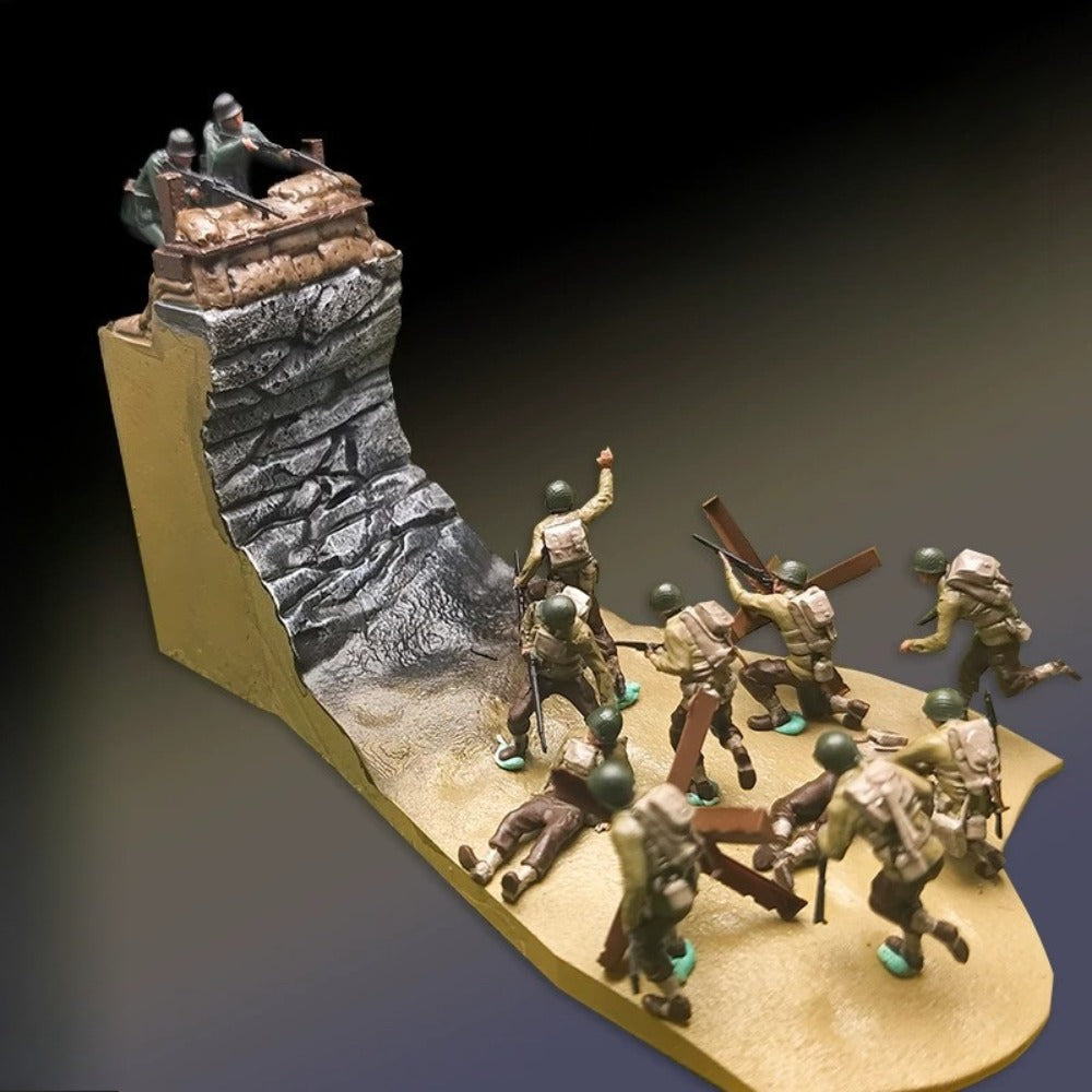 1/72 Scale WWII Landing Operation Soldiers Painted Figures for Model Dioramas