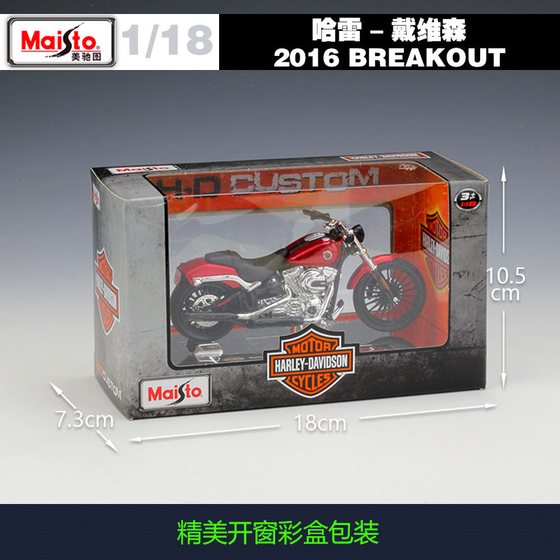 1/18 Scale 2016 Harley-Davidson Breakout Diecast Model Motorcycle