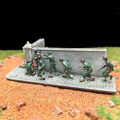 1/72 Scale WWII Street Combat Soldiers Painted Figures for Model Dioramas