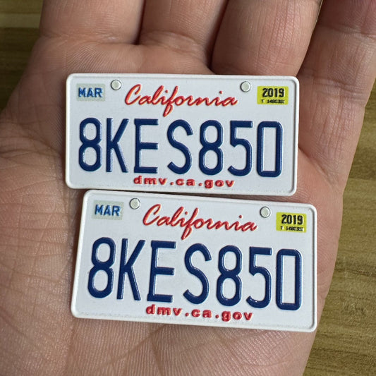Custom License Plates Sticker for Scale Model Vehicles 1/8 1/10 1/12 1/18 1/24 1/32 1/36 1/43 1/64 1/76 Toy Cars