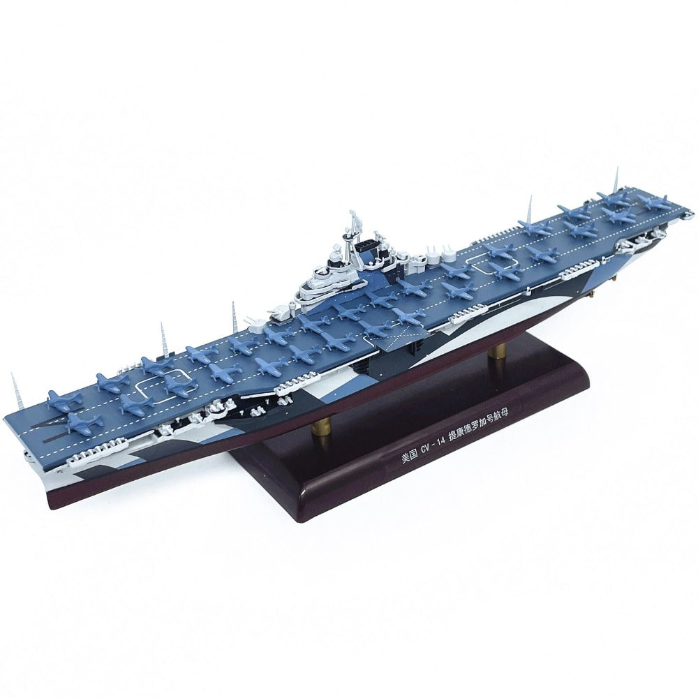 1/1000 Scale USS Ticonderoga CV-14 Aircraft Carrier WWII US Navy Diecast Model Ship