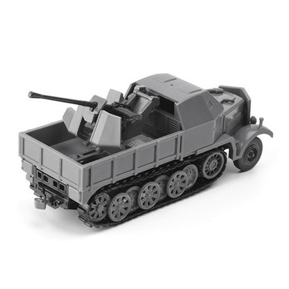 1/72 Scale 3.7 cm Flak 37 WWII German Anti-Aircraft Gun Sd.Kfz. 7/2 Pre-built Plastic Collectible Model
