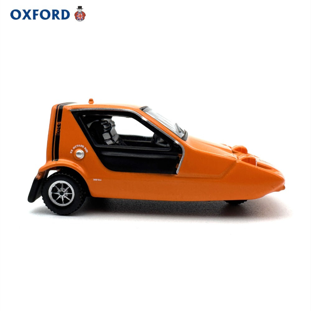 1/76 Scale Bond Bug 3-Wheeled Automobile Orange Diecast Model Car