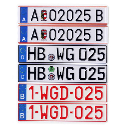 Custom License Plates Sticker for Scale Model Vehicles 1/8 1/10 1/12 1/18 1/24 1/32 1/36 1/43 1/64 1/76 Toy Cars