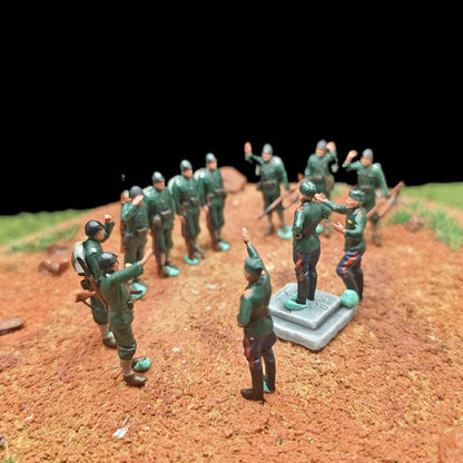 1/72 Scale WWII German Army Soldiers Painted Figurines Set for Model Dioramas
