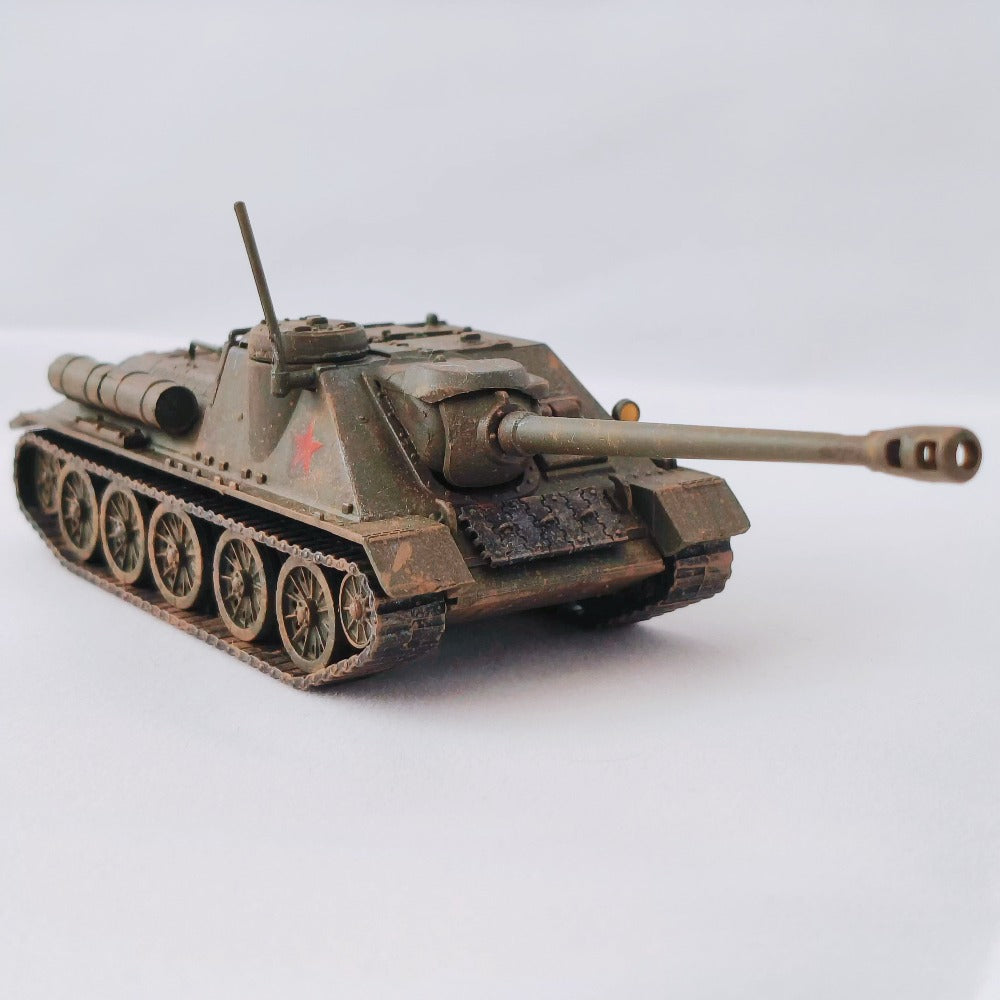 1/72 Scale SU-85M/SU-100/SU-122P WWII Soviet Tank Destroyer Pre-built Plastic Collectible Model