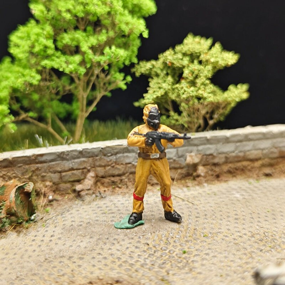 1/72 Scale Biochemical Soldiers Painted Figurines for Model Dioramas