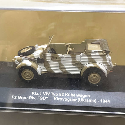 1/43 Scale 1944 Volkswagen Type 82 Kübelwagen WWII German Military Light Utility Vehicle Diecast Model