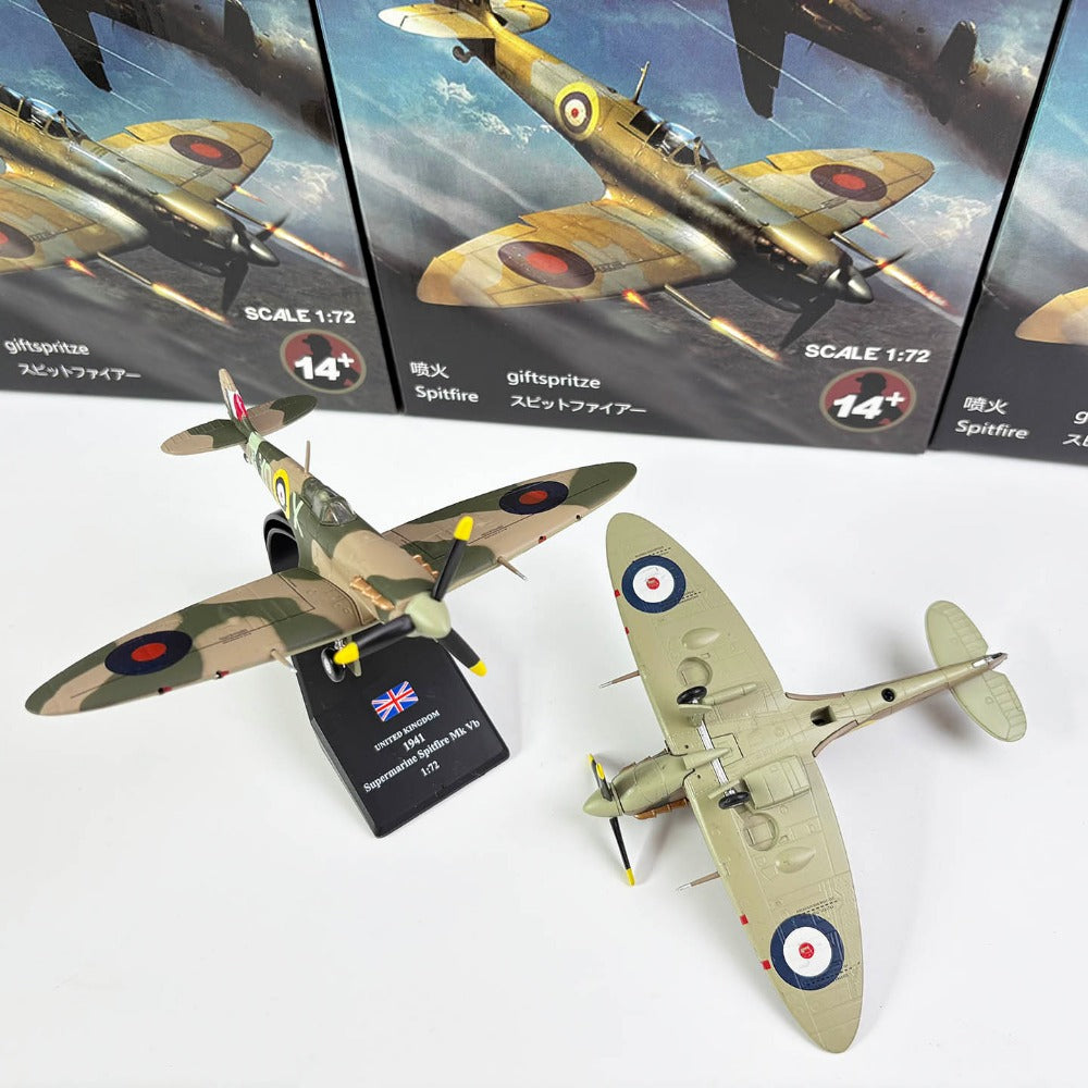 1/72 Scale 1941 Supermarine Spitfire Mk Vb WWII Fighter Interceptor Aircraft Diecast Model