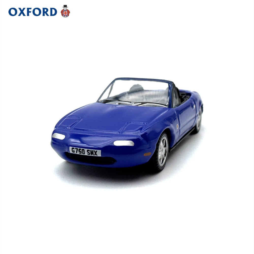 1/76 Scale Mazda MX-5 Sports Car Convertible Blue Diecast Model