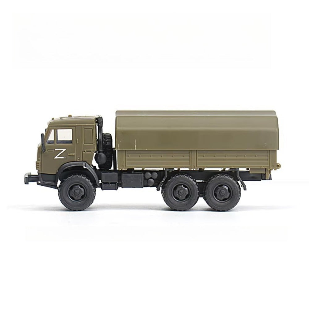 1/72 Scale KamAZ-5350 Mustang Russian Military Truck Pre-built Plastic Collectible Model