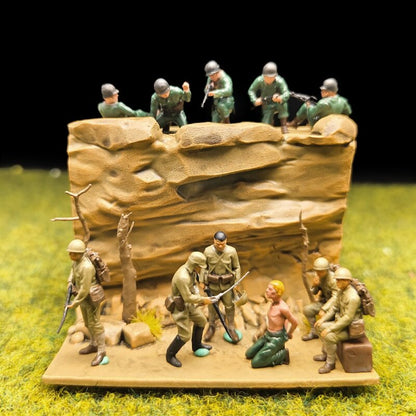 1/72 Scale WWII Soldiers Painted Figures for Model Rescue Dioramas