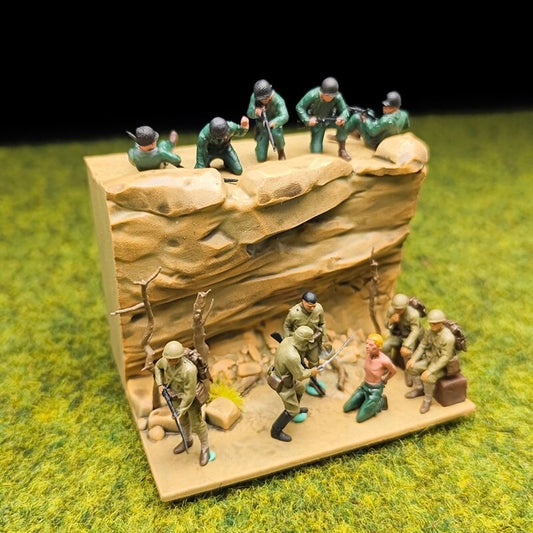 1/72 Scale WWII Soldiers Painted Figures for Model Rescue Dioramas