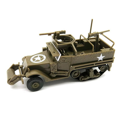 1/72 Scale M3A1 Half-Track US Armored Personnel Carrier Pre-built Plastic Collectible Model
