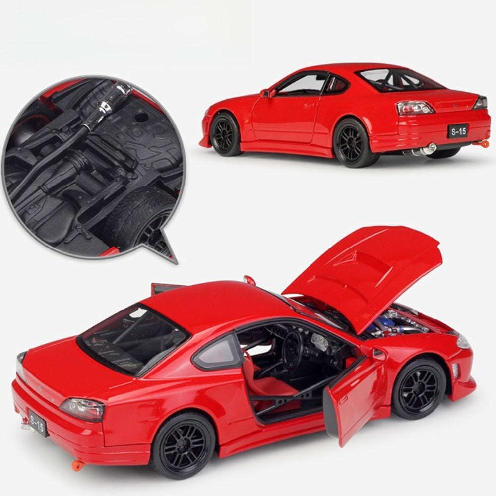 1/24 Scale Nissan Silvia S15 Sports Car Diecast Model