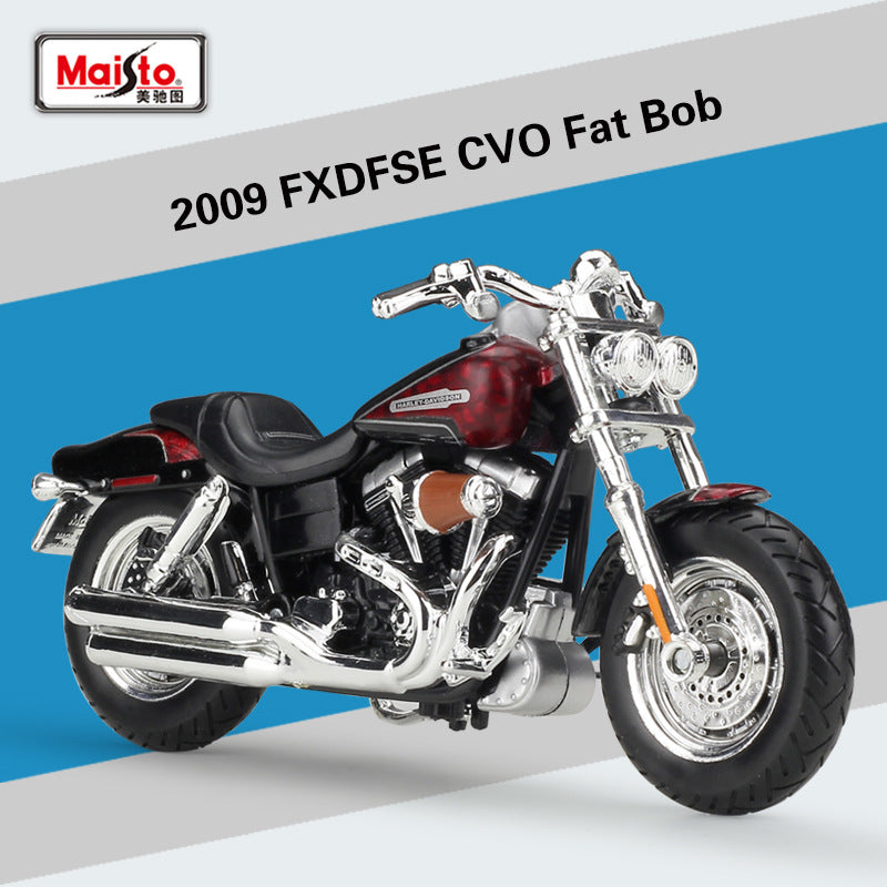 1/18 Scale 2009 Harley-Davidson CVO Dyna Fat Bob FXDFSE Diecast Model Motorcycle