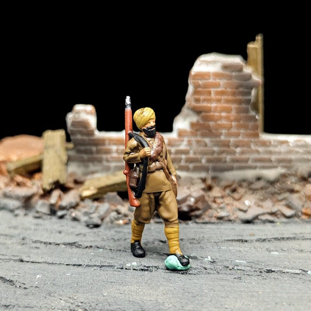 1/72 Scale Indian Soldiers Painted Figures for Model Dioramas