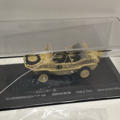 1/43 Scale 1943 Schwimmwagen Type 166 WWII German Amphibious Car Diecast Model