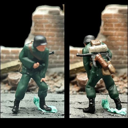 1/72 Scale German Soldiers Painted Figures Set for Model Dioramas