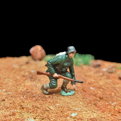 1/72 Scale WWII Army Soldiers Painted Figurines for Model Dioramas