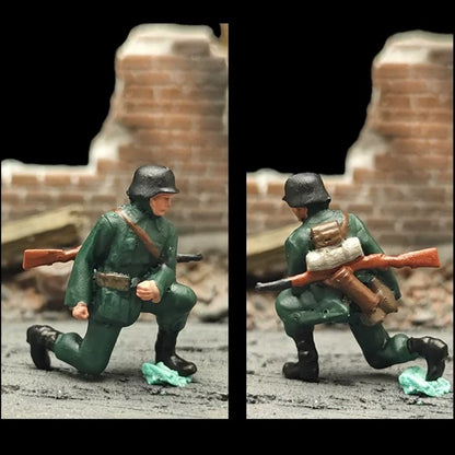 1/72 Scale German Soldiers Painted Figures Set for Model Dioramas