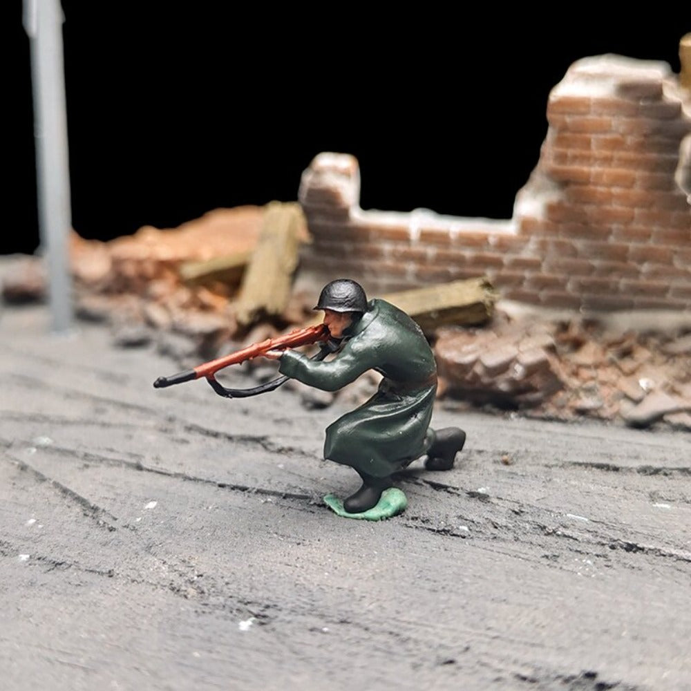 1/72 Scale WWII German Soldiers Painted Figures for Model Dioramas