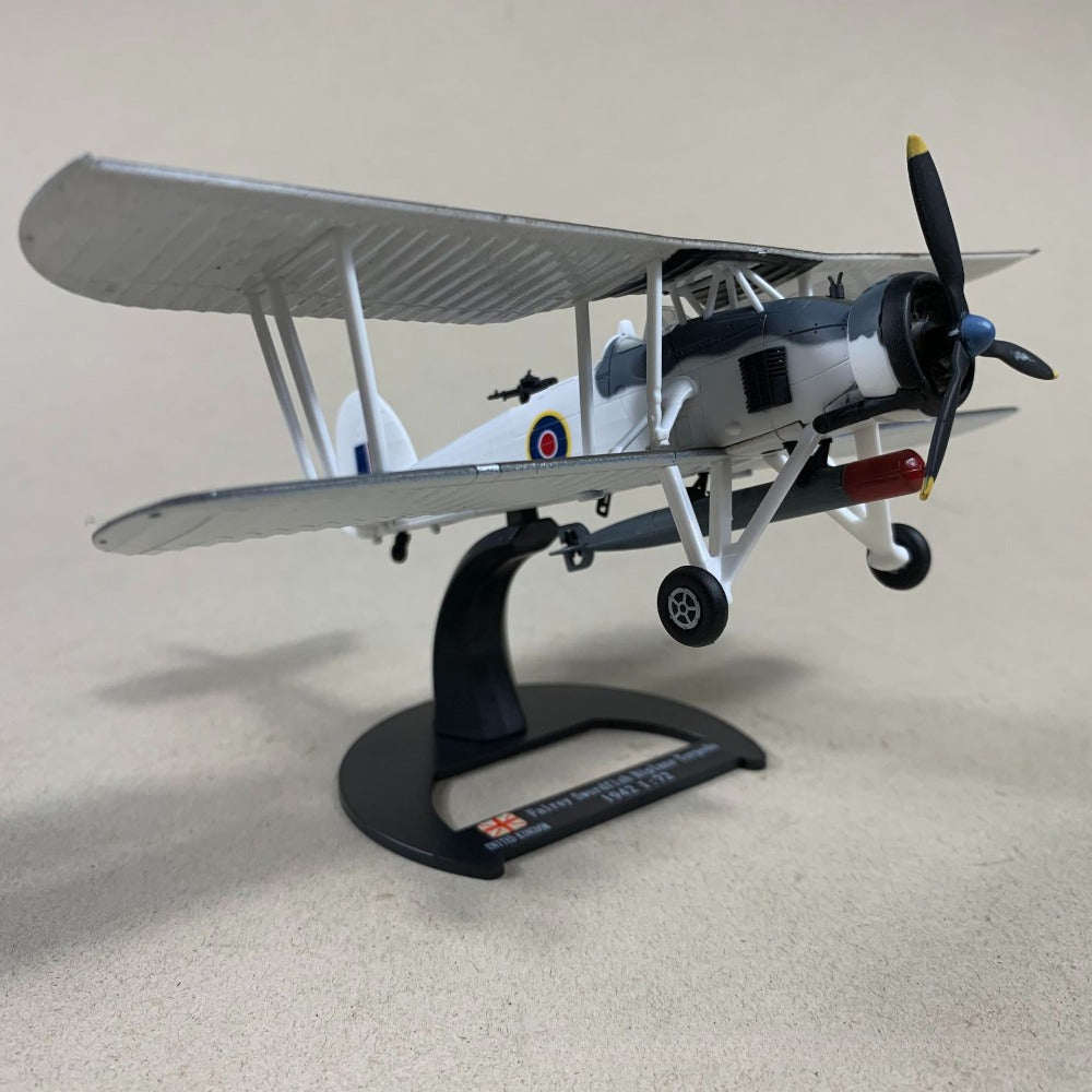 1/72 Scale 1942 Fairey Swordfish WWII British Biplane Torpedo Bomber Diecast Model Aircraft