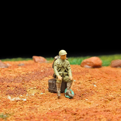 1/72 Scale WWII Soldiers Painted Figures for Model Rescue Dioramas