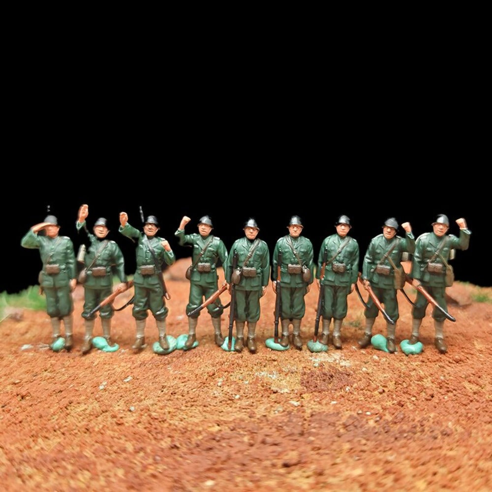 1/72 Scale WWII German Army Soldiers Painted Figurines Set for Model Dioramas