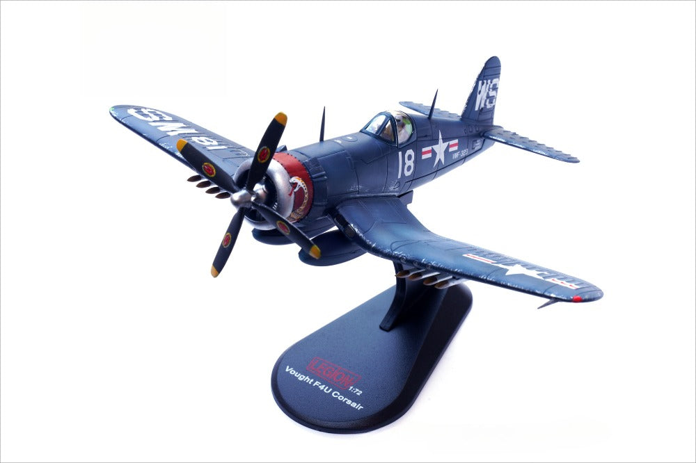 1/72 Scale Vought F4U Corsair WWII US Fighter VMF-323 WS #18 Diecast Model Aircraft