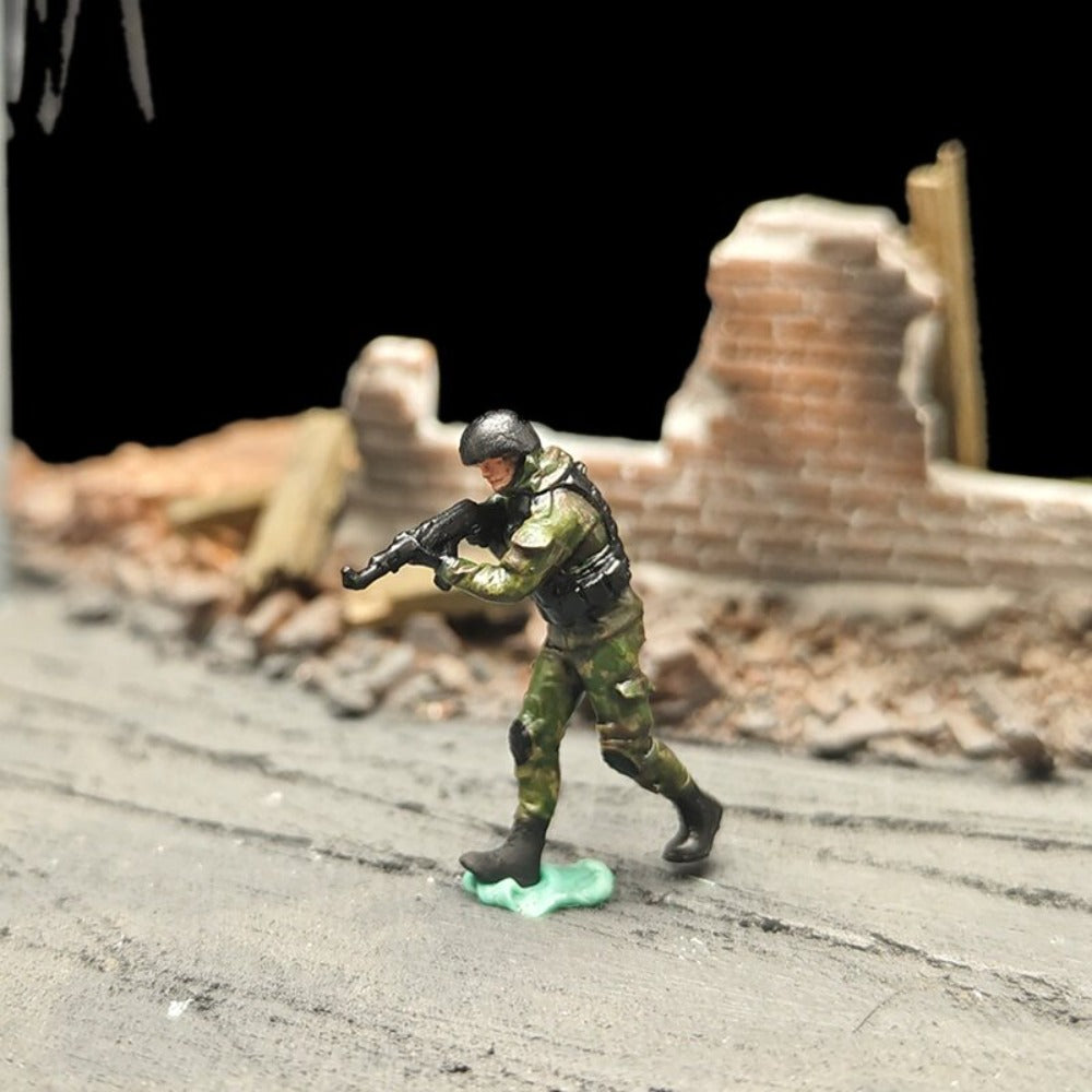 1/72 Scale Russian Special Forces Squad Soldiers Painted Figures for Model Dioramas
