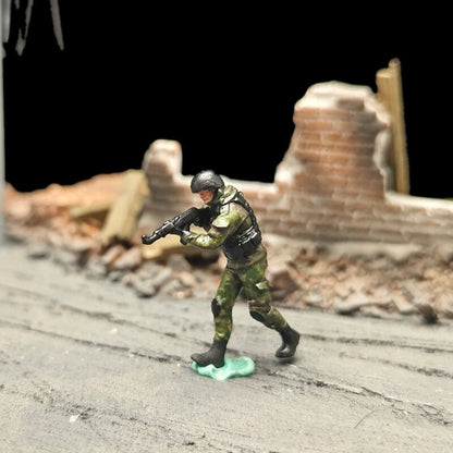 1/72 Scale Russian Special Forces Squad Soldiers Painted Figures for Model Dioramas