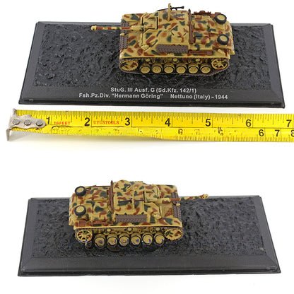 1/72 Scale WWII German Sd.Kfz. 250 Half-Track Panzer Tank Sturmgeschütz III Assault Gun Diecast Model