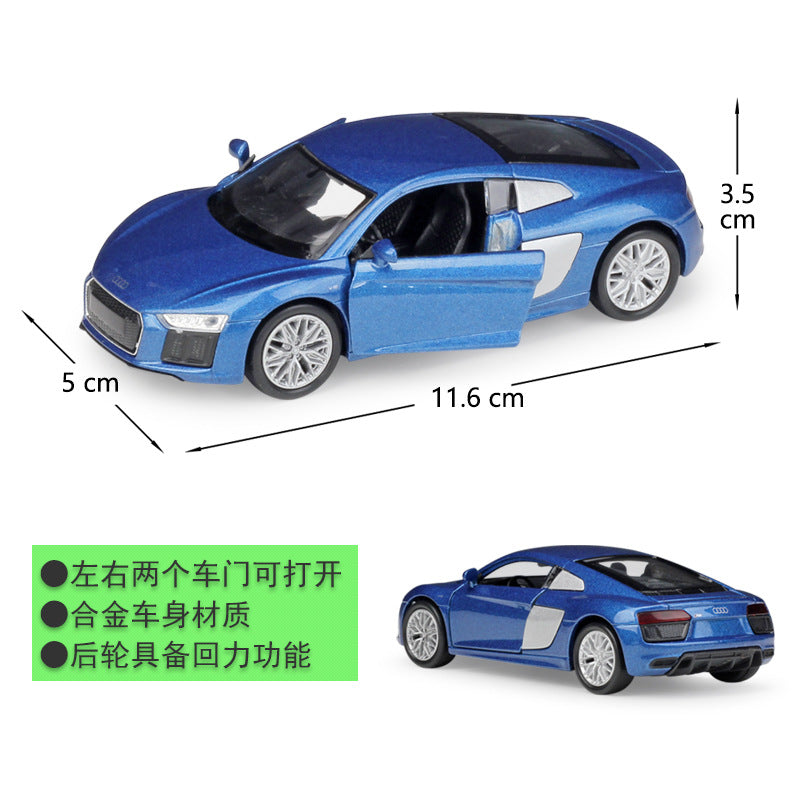 1/36 Scale 2016 Audi R8 V10 Sports Car Diecast Model Pull Back Toy