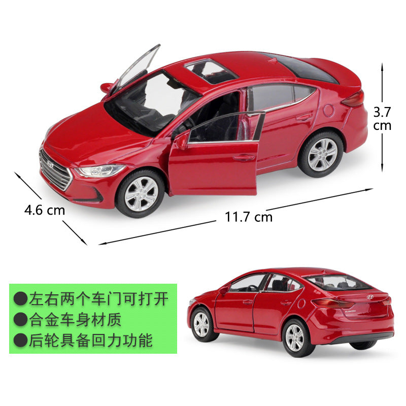 1/36 Scale Hyundai Elantra Diecast Model Car Pull Back Toy