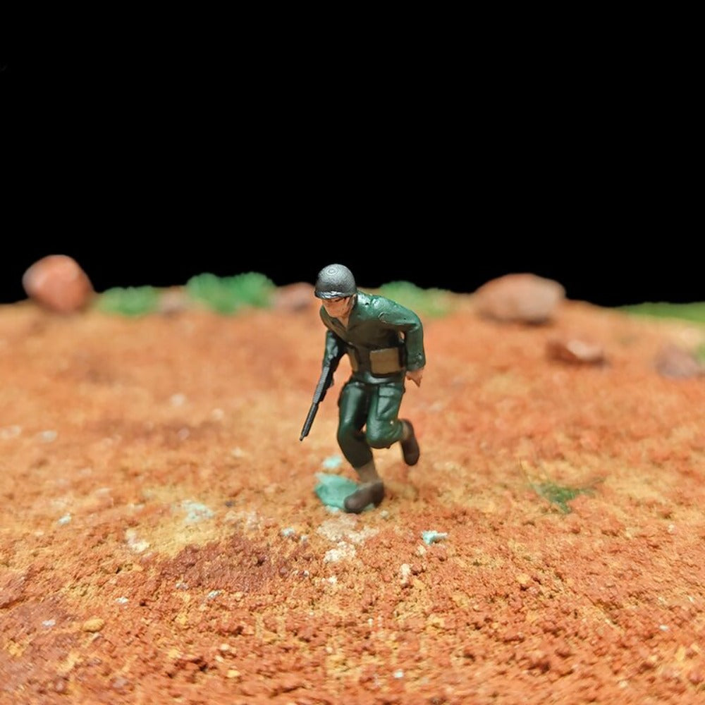 1/72 Scale WWII Street Combat Soldiers Painted Figures for Model Dioramas