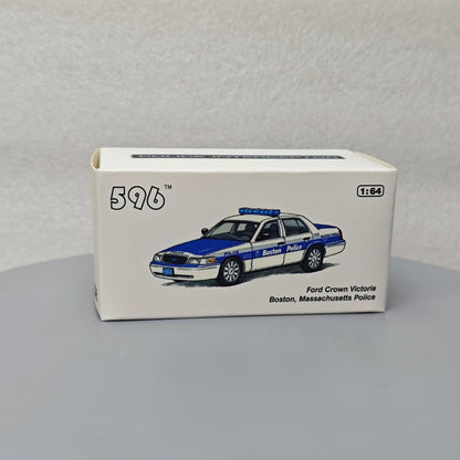 1/64 Scale Ford Crown Victoria Boston Police Car Diecast Model