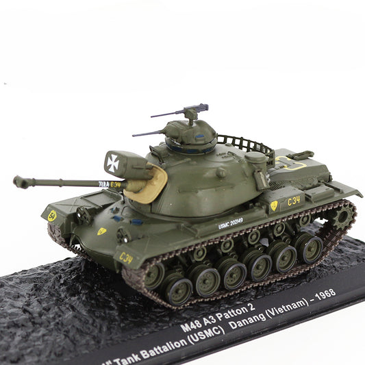 1/72 Scale 1968 M48A2 Patton USMC Vietnam War Tank Diecast Model
