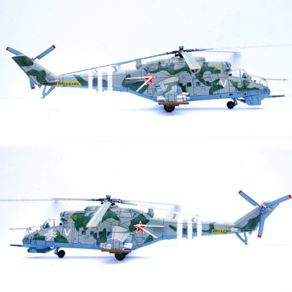 1/72 Scale Mil Mi-24V Attack Helicopter Russo-Ukrainian War Zaporizhzhia Diecast Model Aircraft